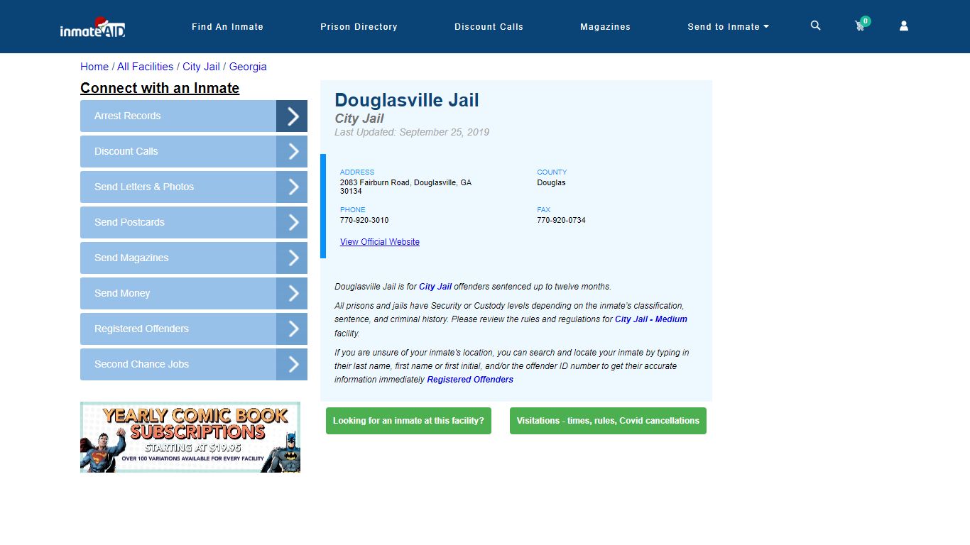 Douglasville Jail | Inmate Locator