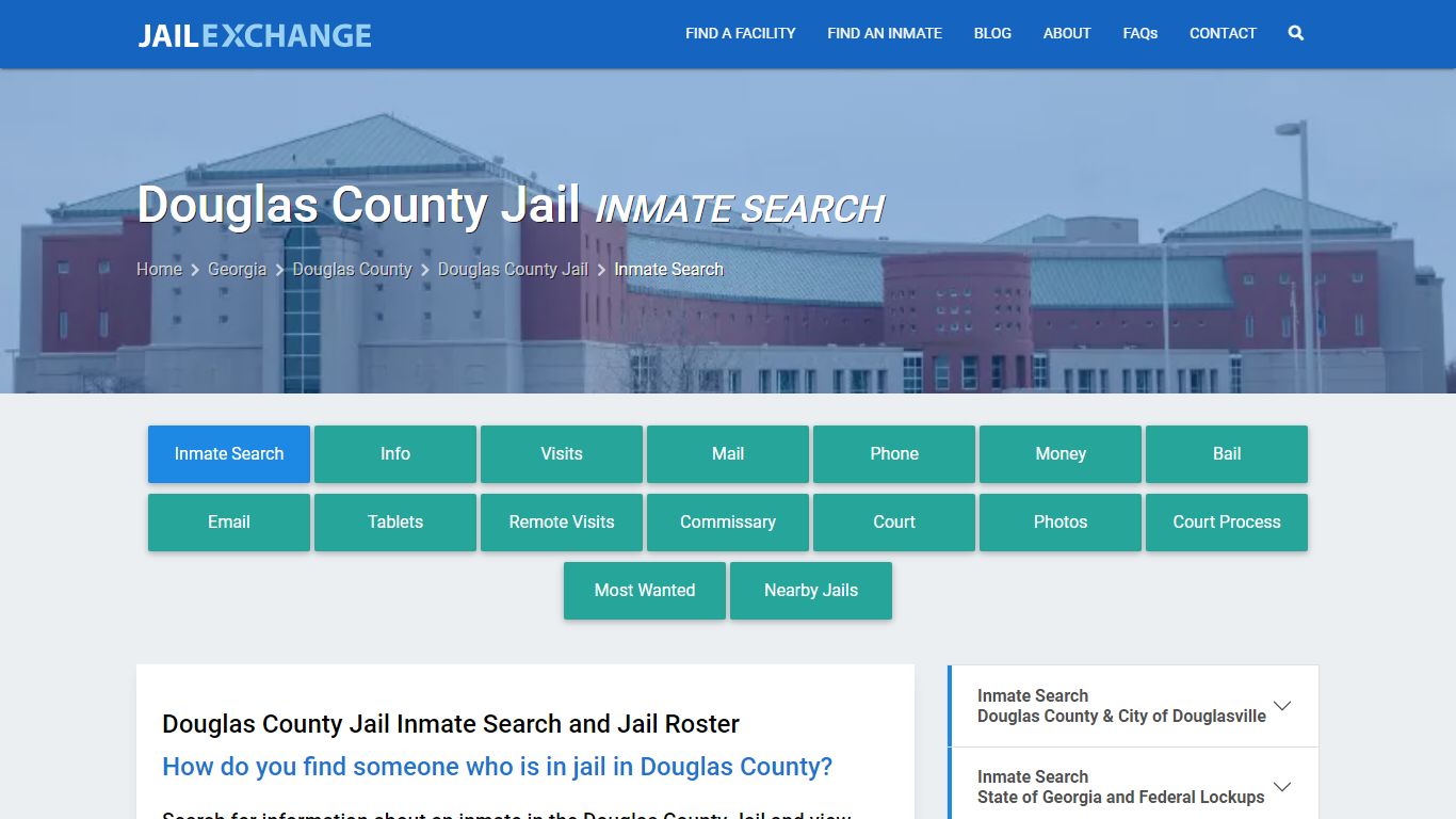 Inmate Search: Roster & Mugshots - Douglas County Jail, GA - Jail Exchange